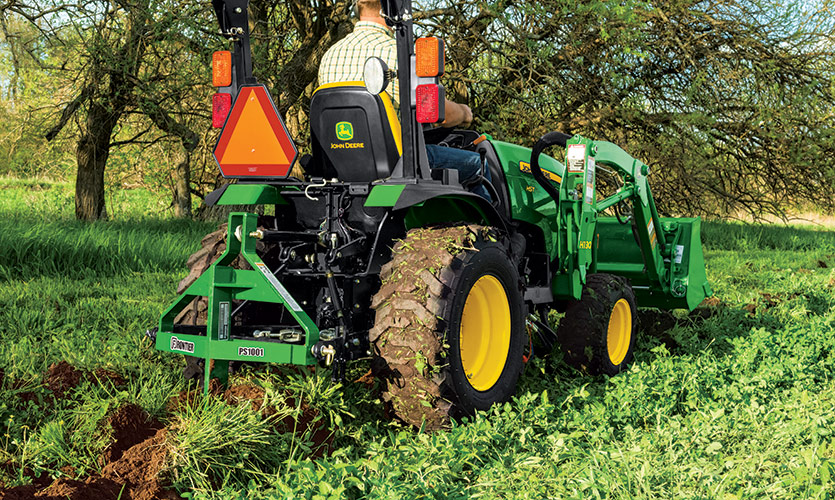 Eliminate standing water using a Frontier Subsoiler.