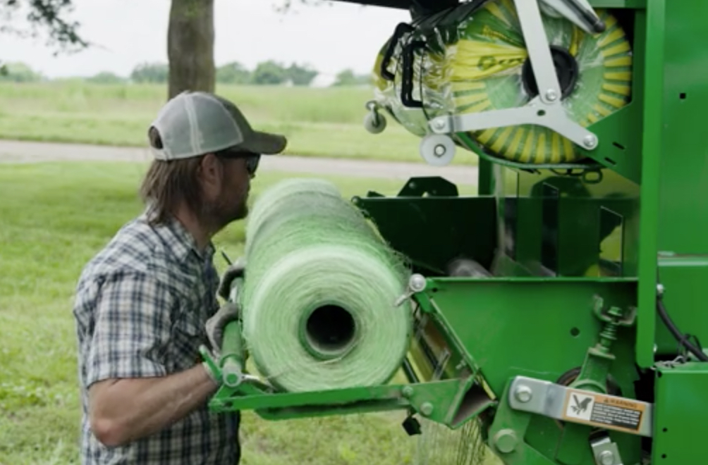 In this video, we’ll show you how load net wrap on a John Deere 460M Round Baler.